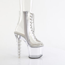Pleaser BLISS-1016C Platform Ankle Boots Clear EU-37 / US-7