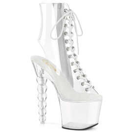 Pleaser BLISS-1016C Platform Ankle Boots Clear EU-38 / US-8
