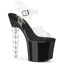 Pleaser BLISS-708 Platform Sandalettes Clear Black EU-41...