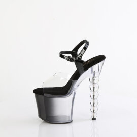 Pleaser BLISS-708-1BC Platform Sandalettes Clear Black EU-39 / US-9