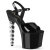 Pleaser BLISS-709 Platform Sandalettes Clear Black EU-38 / US-8