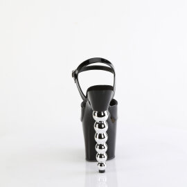 Pleaser BLISS-709 Platform Sandalettes Clear Black EU-39 / US-9