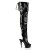 Pleaser DELIGHT-3017 Black Stretch Patent/Black EU-42 / US-12