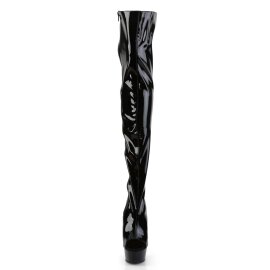 Pleaser DELIGHT-3017 Black Stretch Patent/Black EU-38 / US-8