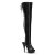 Pleaser DELIGHT-3017 Black Stretch Faux Leather/Black EU-40 / US-10