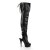 Pleaser DELIGHT-3017 Black Stretch Faux Leather/Black EU-41 / US-11