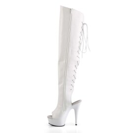 Pleaser DELIGHT-3019 White Faux Leather/White EU-35 / US-5
