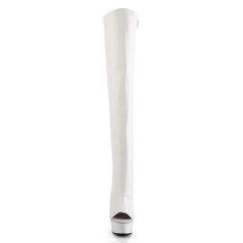 Pleaser DELIGHT-3019 White Faux Leather/White EU-38 / US-8