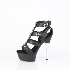 Pleaser CAPTIVA-658 Platform Ankle Boots Faux Leather Black EU-35 / US-5