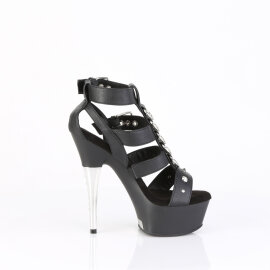 Pleaser CAPTIVA-658 Platform Ankle Boots Faux Leather Black EU-35 / US-5