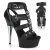 Pleaser CAPTIVA-658 Platform Ankle Boots Faux Leather Black EU-35 / US-5