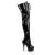 Pleaser DELIGHT-3023 Black Stretch Patent/Black EU-38 / US-8