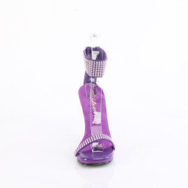 Fabulicious CHIC-40 Sandalettes Faux Leather Rhinestones Purple EU-38 / US-8