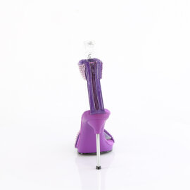 Fabulicious CHIC-40 Sandalettes Faux Leather Rhinestones Purple EU-38 / US-8