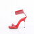 Fabulicious CHIC-40 Sandalettes Faux Leather Rhinestones Red EU-35 / US-5
