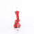 Fabulicious CHIC-40 Sandalettes Faux Leather Rhinestones Red EU-35 / US-5