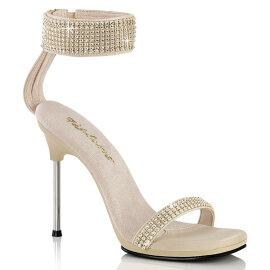 Fabulicious CHIC-40 Sandalettes Faux Leather Rhinestones...