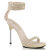 Fabulicious CHIC-40 Sandalettes Faux Leather Rhinestones Beige EU-35 / US-5
