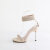 Fabulicious CHIC-40 Sandalettes Faux Leather Rhinestones Beige EU-39 / US-9