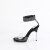 Fabulicious CHIC-42 Sandalettes Faux Leather Clear Rhinestones Black EU-37 / US-7