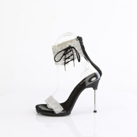 Fabulicious CHIC-47 Sandalettes Clear Black EU-38 / US-8