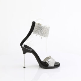 Fabulicious CHIC-47 Sandalettes Clear Black EU-38 / US-8