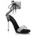 Fabulicious CHIC-47 Sandalettes Clear Black EU-38 / US-8