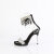 Fabulicious CHIC-47 Sandalettes Clear Black EU-38 / US-8