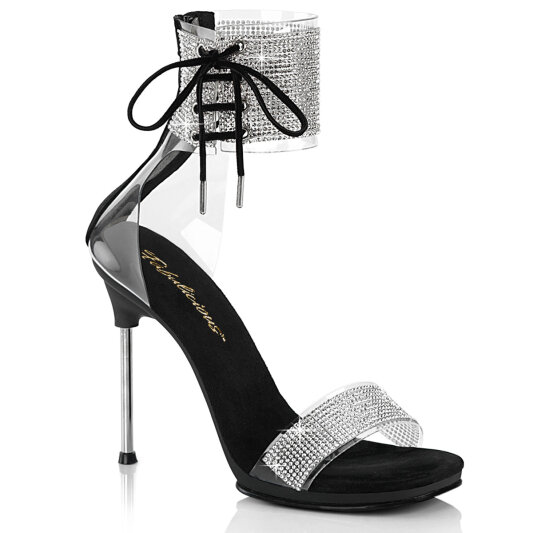 Fabulicious CHIC-47 Sandalettes Clear Black EU-40 / US-10