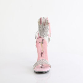 Fabulicious CHIC-47 Sandalettes Clear Silver Baby Pink...