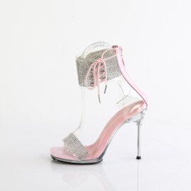 Fabulicious CHIC-47 Sandalettes Clear Silver Baby Pink EU-40 / US-10