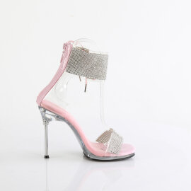 Fabulicious CHIC-47 Sandalettes Clear Silver Baby Pink EU-40 / US-10