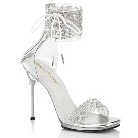 Fabulicious CHIC-47 Sandalettes Clear Silver EU-41 / US-11