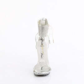 Fabulicious CHIC-47 Sandalettes Clear Silver EU-41 / US-11