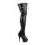 Pleaser DELIGHT-3025 Black Stretch Faux Leather/Black Matte EU-39 / US-9