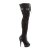 Pleaser DELIGHT-3025ML Black Faux Leather-Mesh-Lace/Black Matte EU-35 / US-5