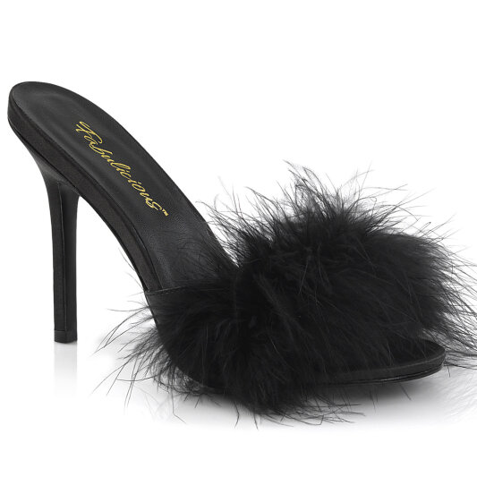 Fabulicious CLASSIQUE-01F Mules Faux Leather Black EU-38 / US-8