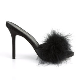Fabulicious CLASSIQUE-01F Mules Faux Leather Black EU-38 / US-8
