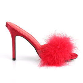 Fabulicious CLASSIQUE-01F Mules Faux Leather Red EU-42 / US-12