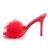 Fabulicious CLASSIQUE-01F Mules Faux Leather Red EU-42 / US-12
