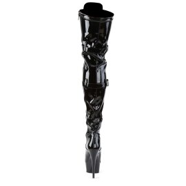 Pleaser DELIGHT-3028 Black Stretch Patent/Black EU-41 / US-11