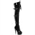 Pleaser DELIGHT-3028 Black Stretch Patent/Black EU-36 / US-6