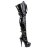 Pleaser DELIGHT-3028 Black Stretch Patent/Black EU-36 / US-6