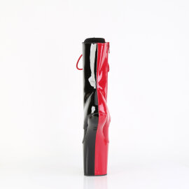Pleaser CRAZE-1040TT Platform Knee-High Knee-High Boots Patent Black Red EU-36 / US-6