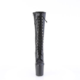 Pleaser CRAZE-2023 Platform Knee-High Knee-High Boots Faux Leather Black EU-36 / US-6