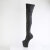 Pleaser CRAZE-3000 Platform Overknee Boots Faux Leather Black EU-39 / US-9