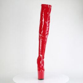 Pleaser CRAZE-3000 Platform Overknee Boots Patent Red...
