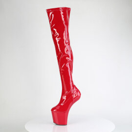 Pleaser CRAZE-3000 Platform Overknee Boots Patent Red EU-43 / US-13
