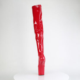 Pleaser CRAZE-3000 Platform Overknee Boots Patent Red EU-43 / US-13