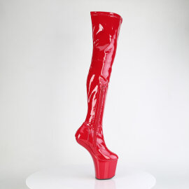 Pleaser CRAZE-3000 Platform Overknee Boots Patent Red EU-43 / US-13